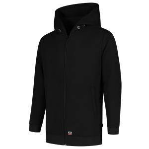 Unisex mikina s kapucňou  Hooded Sweat Jacket Washable 60°C T44, T1 Čierna