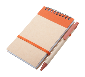 Zápisník s perom Ecocard, oranžová