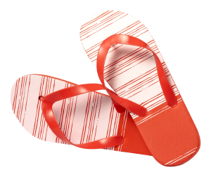 "Manisok" plážové pantofle, Červená (5)