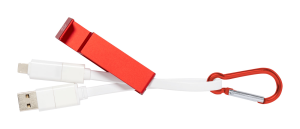 "Pek" USB nabíjecí kabel, Červená (4)