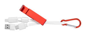 "Pek" USB nabíjecí kabel, Červená (5)