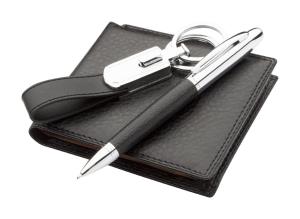 Gentleman peňaženka s kľúčenkou a perom v krabičke (2)