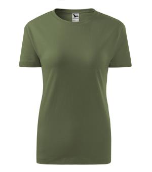 Dámske bavlnené tričko Classic New 133, 09 Khaki