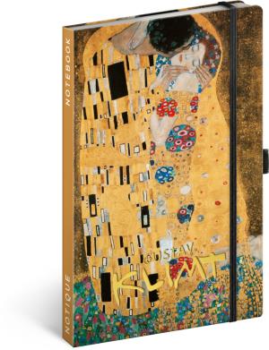 Linajkovaný notes s motívom maľby Gustav Klimt, viacfarebná