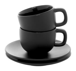 Sada šálok na cappuccino 200ml Caturra Plus, čierna