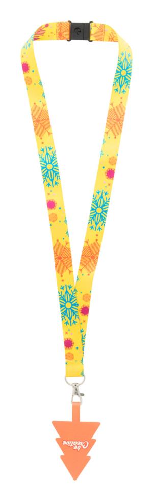 Lanyard s držiakom mobilného telefónu RPET na zákazku Subyard Mobile Xmas Safe