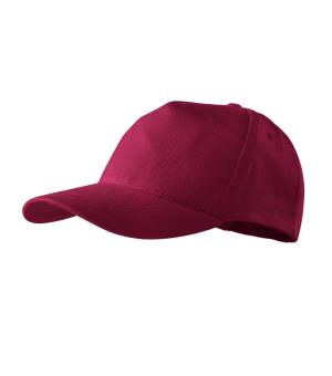 Bavlnená 5 panelová šiltovka 5P 307, 86 Garnet