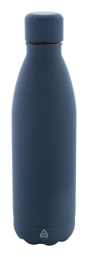 Fľaša z recyklovanej nerezovej ocele Refill Soft, tmavomodrá
