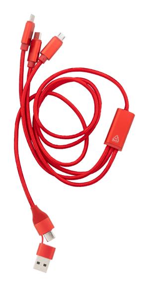 USB nabíjací kábel Ralong, Červená