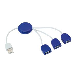 Plastový USB hub POD, modrá