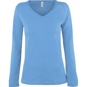 Tričko dámske Long AF, azúrovo modrá