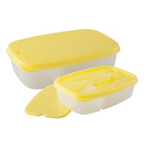 Griva box na jedlo s príborom, žltá (2)