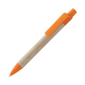 Ekologické pero z recyklovaného papiera Reflat, oranžová