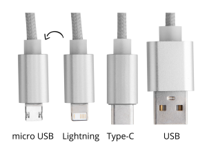 USB nabíjací kábel Scolt, strieborná (3)