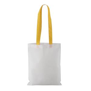Biela nákupná taška Rambla, žltá (2)