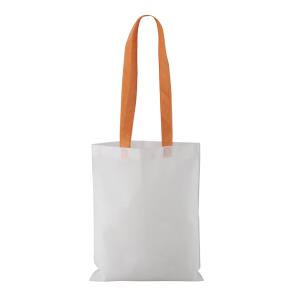 Biela nákupná taška Rambla, oranžová (2)