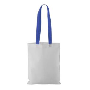 Biela nákupná taška Rambla, modrá (2)