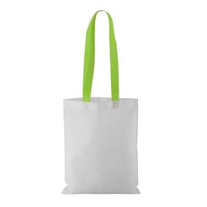 Biela nákupná taška Rambla, zelená (2)