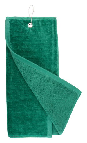 Tarkyl golfový ručník s vešiačikom, zelená (2)