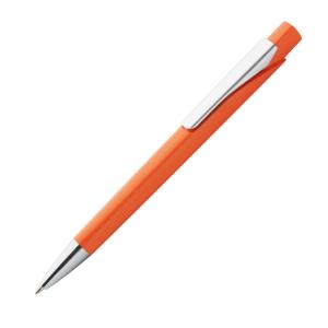 Elegantné plastové pero s kovovou špičkou, oranžová