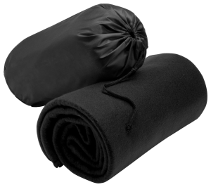 Fleecová deka s obalom Thiago, čierna (2)