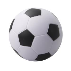 Antistresová fulbalová loptička Kick, bielo-čierna