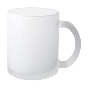 Sklenený matný hrnček Forsa, Biela