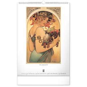 Nástenný kalendár Alfons Mucha 2021, 33 × 46 cm (7)