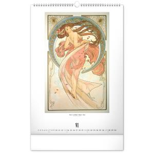 Nástenný kalendár Alfons Mucha 2021, 33 × 46 cm (10)