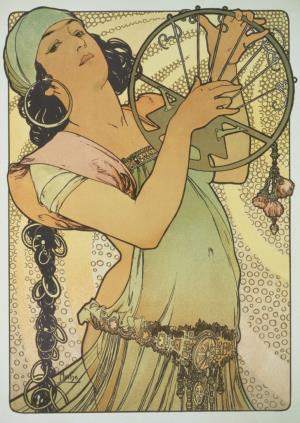 Pohľadnica Alfons Mucha – Salome, krátka