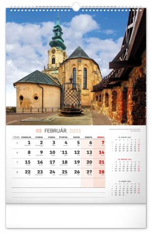 Nástenný kalendár Historické miesta Slovenska 2021, 33 × 46 cm (3)
