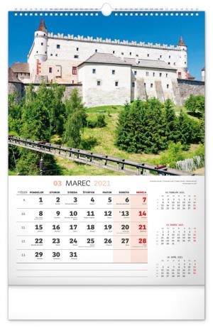 Nástenný kalendár Historické miesta Slovenska 2021, 33 × 46 cm (4)