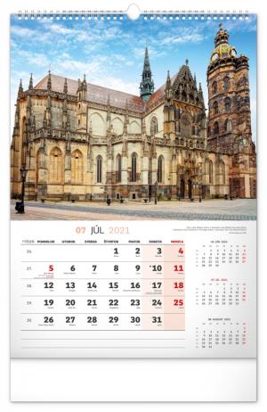 Nástenný kalendár Historické miesta Slovenska 2021, 33 × 46 cm (8)