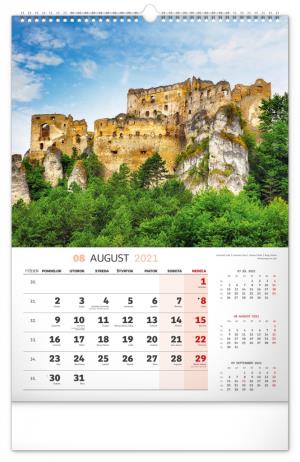 Nástenný kalendár Historické miesta Slovenska 2021, 33 × 46 cm (9)