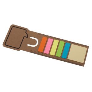 Záložka s pravítkom a papierikmi Bookmark, béžová