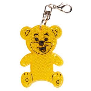 Reflexný prívesok na kľúče Teddy Ring, žltá