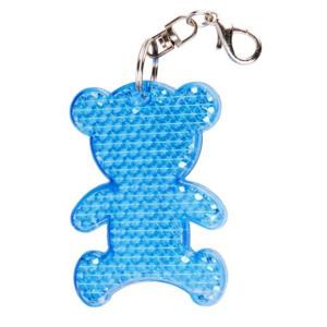 Reflexný prívesok na kľúče Teddy Ring, modrá (2)