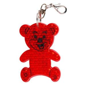 Reflexný prívesok na kľúče Teddy Ring, Červená