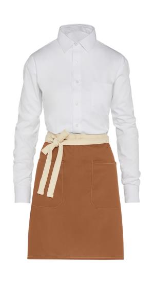 Kontrastná bistro zástera s vreckom SANTORINI, 408 Burnt Orange