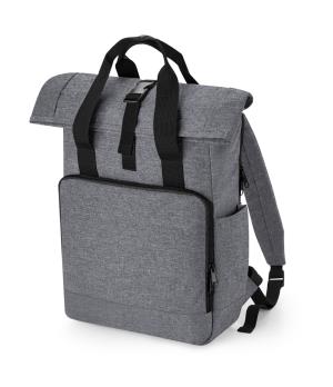 Recyklovaný ruksak Twin Handle Roll-Top Laptop, 128 Grey Marl