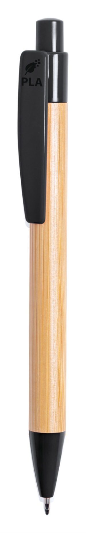 Bambusové guľočkové pero Heloix, čierna