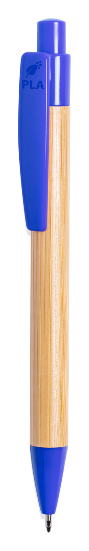 Bambusové guľočkové pero Heloix, modrá