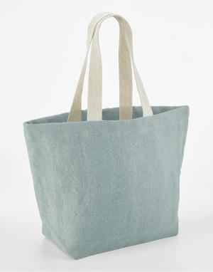 Plážová taška z mäkkej pranej juty, 316 Duck Egg Blue