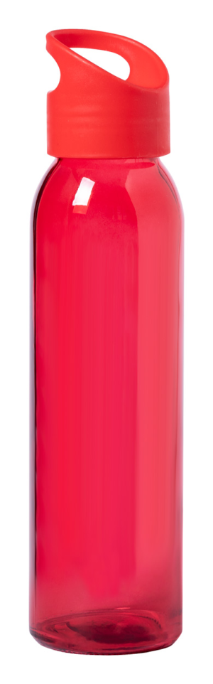 Sklenená športová fľaša Tinof, Červená
