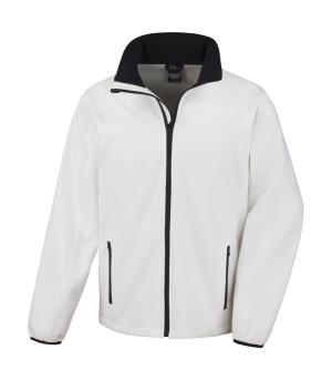 Potlačiteľná Softshellová bunda, 056 White/Black