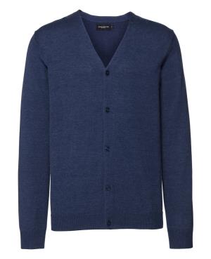 Pánsky sveter s V-výstrihom, 317 Denim Marl