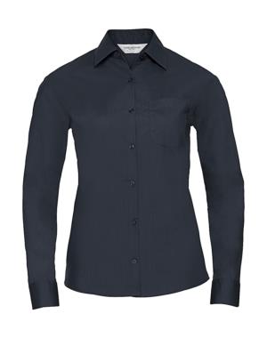 Blúzka s dlhými rukávmi Poplin , 201 French Navy