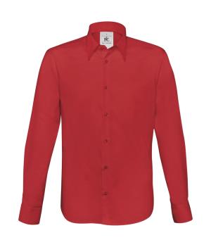 Košeľa s dlhými rukávmi London Stretch Shirt LS, 406 Deep Red