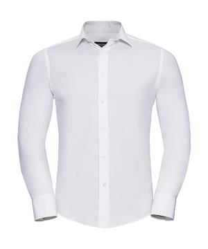 Vypasovaná košeľa s dlhými rukávmi, 000 White