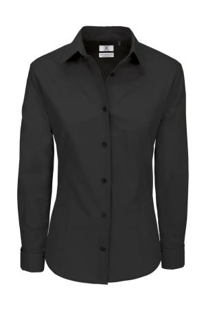 Dámska košeľa Heritage LSL/women Poplin, 101 Black